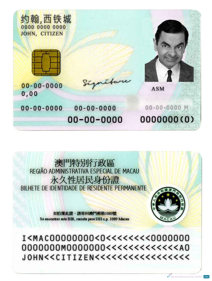 Download Macau ID Photoshop template